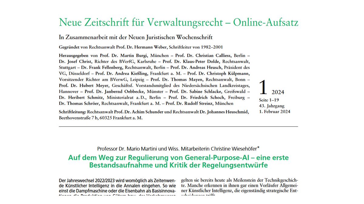 Nunmehr ist auch die Online-Fassung unseres Artikels zu General Purpose AI (#GPAI) in der #KIVO zugänglich – #openaccess: rsw.beck.de/docs/libraries…

#BertelsmannStiftung, #StiftungMercator; #StiftungNeueVerantwortung #Kira; #VZBV; #CAIS; #bidt;