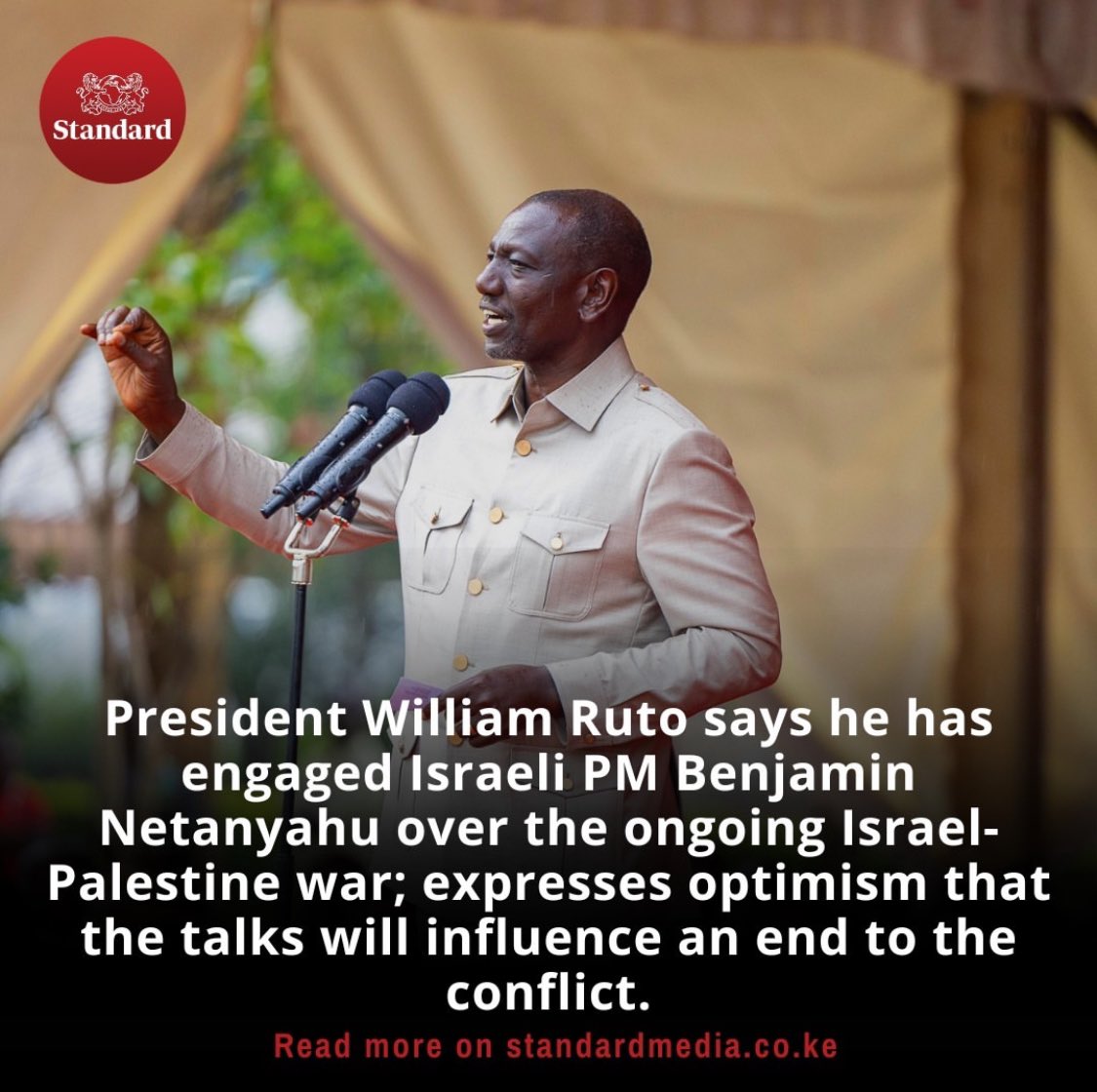 Our Zakayo… fresh from Haiti, he may just want to send Kenya Police to Gaza.