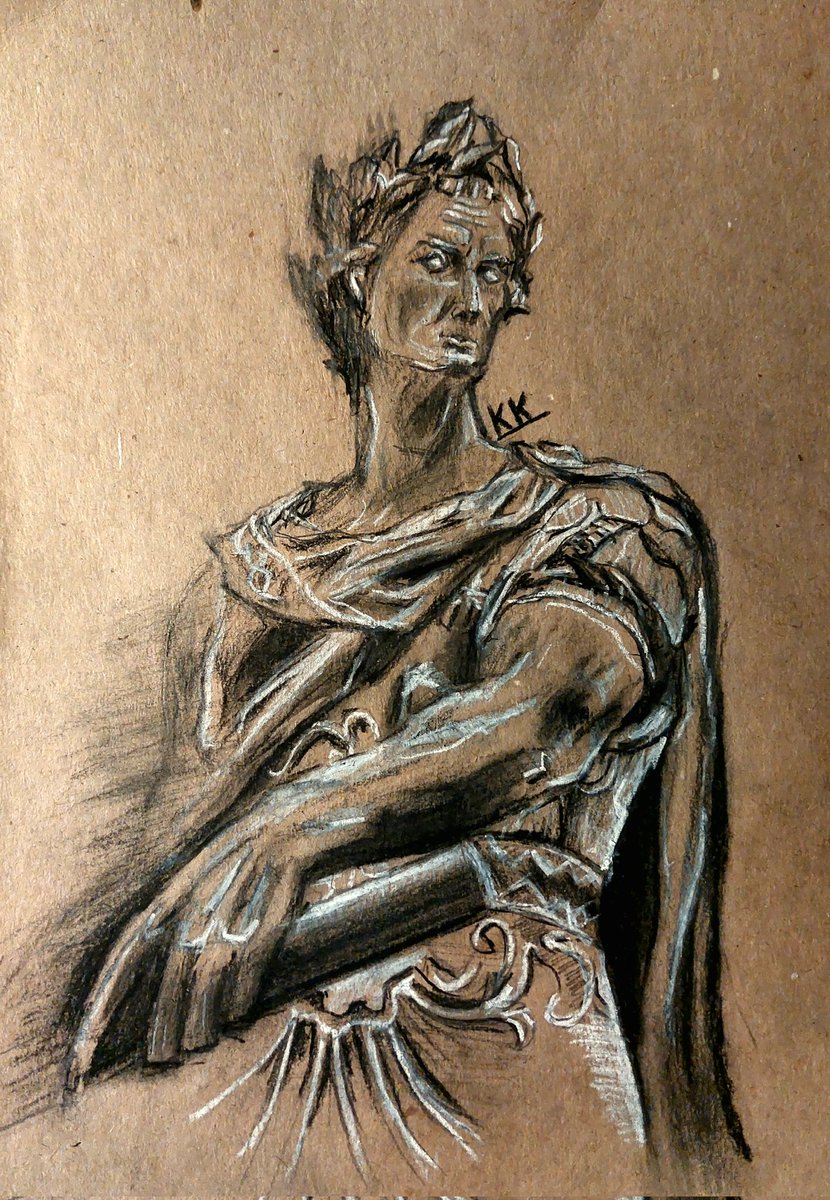Caesar(charcoal and white chalk)