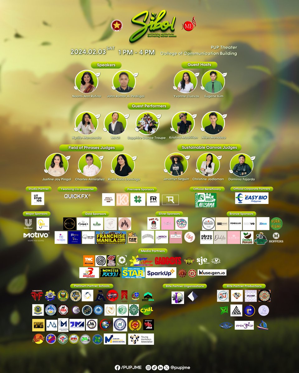 daviddangeloph's tweet photo. Can you feel it, seedlings? We are about to blossom!
🌱✨

Gear up and join us in harvesting connections and sowing the seeds of knowledge in 𝗦𝗜𝗕𝗢𝗟: 𝗥𝗲𝘃𝗶𝘁𝗮𝗹𝗶𝘇𝗶𝗻𝗴 𝗔𝗴𝗿𝗶𝗰𝘂𝗹𝘁𝘂𝗿𝗲, 𝗖𝘂𝗹𝘁𝗶𝘃𝗮𝘁𝗶𝗻𝗴 𝗠𝗮𝗿𝗸𝗲𝘁 𝗔𝗰𝗰𝗲𝘀𝘀, happening on 𝗙𝗲𝗯𝗿𝘂𝗮𝗿𝘆 𝟯, 𝟮𝟬𝟮𝟰 (Saturday), from 𝟭:𝟬𝟬 𝗣𝗠 to 𝟰:𝟬𝟬 𝗣𝗠 at 𝗣𝗨𝗣 𝗧𝗵𝗲𝗮𝘁𝗲𝗿, located at College of Communication Building.

Ready, set, grow! See you there, seedlings!

Red Cloud Interactive @redcloudinter is an official media partner of the event.

#SIBOL
#PUPJME
#RedCloudInteractive