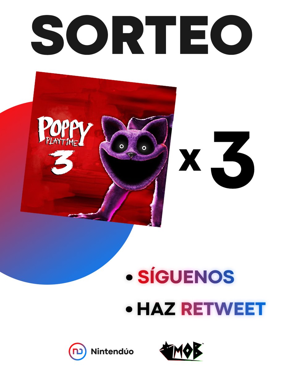 Nintenduo's tweet photo. 💜 SORTEO de POPPY PLAYTIME CAPÍTULO 3 💜

¡Consigue el Capítulo 3 de Poppy Playtime para PC!

✅ Síguenos @Nintenduo y @mobgamesstudios 
✅ Repost a este post
✅ Menciona a un amigo

¡Mucha suerte a todos! 😻 https://t.co/WTy5NA55fs