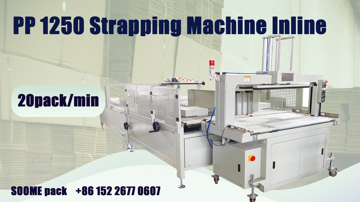 PP belt 1250 model strapping machine 
Inline packing box making machine 
one min can do 20 pack 
+86 15226770607
#boxing #Pack