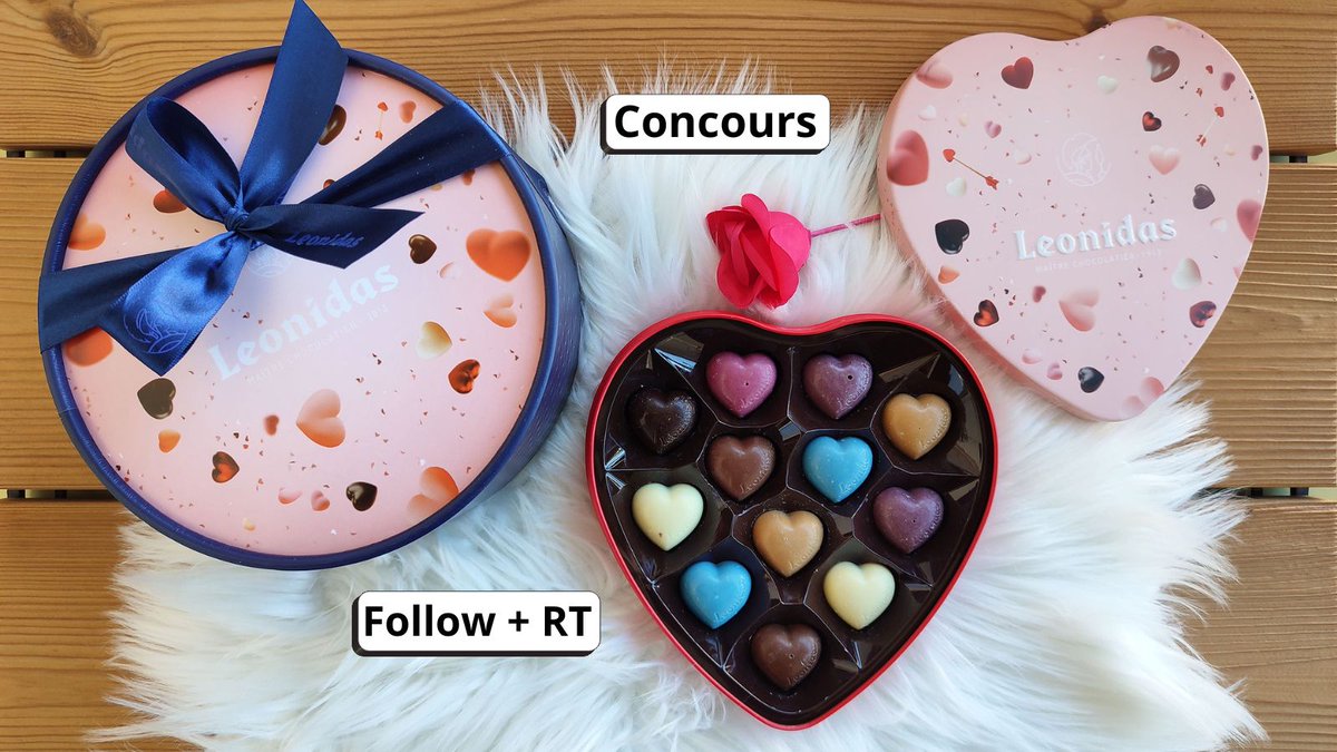 #Concours ultra gourmand pour la #SaintValentin avec #Leonidas🎁🍫❤️

Gagnez votre jolie boîte de #chocolat !

Follow <a href="/papillonmyosoti/">Cuisine P'tit Chef</a> + RT

TAS le 06/02/2023

#jeu #cadeau #bonplan #gratuit #jeuconcours #saintvalentin2024 #concourstwitter #love #joyeusesaintvalentin <a href="/BprFrance/">Bpr France</a>