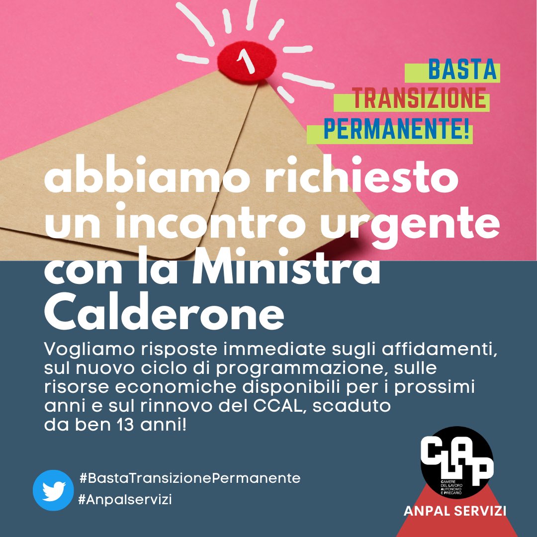CrackJobsAct's tweet image. #2febbraio #ANPALServizi l’agitazione continua. Mentre  le lavoratrici e i lavoratori delle CLAP continuano, con determinazione, a chiedere un incontro alla Ministra @CalderoneMarina, i senatori del PD presentano un’ interrogazione clap-info.net/2024/02/anpal-… @MinLavoro @ANPALServizi