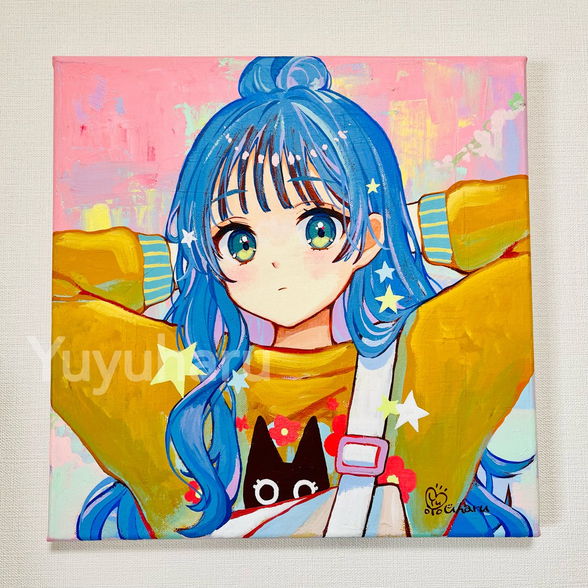 キャンバスアート 若 アクリル画☆抽象画☆ キャンバスアート 若 アクリル画☆抽象画☆