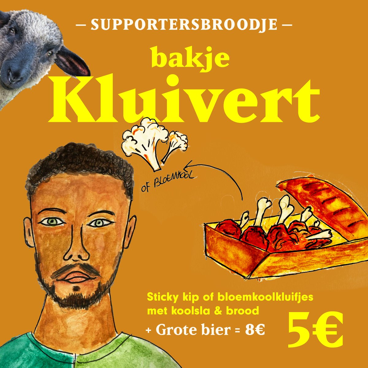 SV_Schapekoppen's tweet photo. Voor de wedstrijd kan je in het Supportershome genieten van een lekker bakje Kluivert(s). De sticky kippootjes uit eigen keuken kosten 5 euro per bakje!
Op is op, Supportershome open vanaf 18:30 uur!
#fcdordrecht #grodor #dordrecht https://t.co/Tr2wFnSdu4