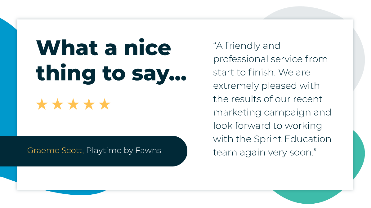 😊 Thank you, Graeme, for your kind words! Your trust and support mean the world to us.

Contact our team to find out how you can start building school leads and making sales connections in your next email campaign: bit.ly/3Q4CUc9

#SellingtoSchools #SprintEducation