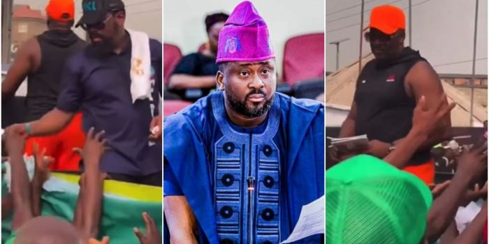 R_abati1990's tweet photo. VIDEO: Desmond Elliot shares perfumes and books to constituents ahead of by-election https://t.co/jAyeLEzjol https://t.co/DUeujlCGxA