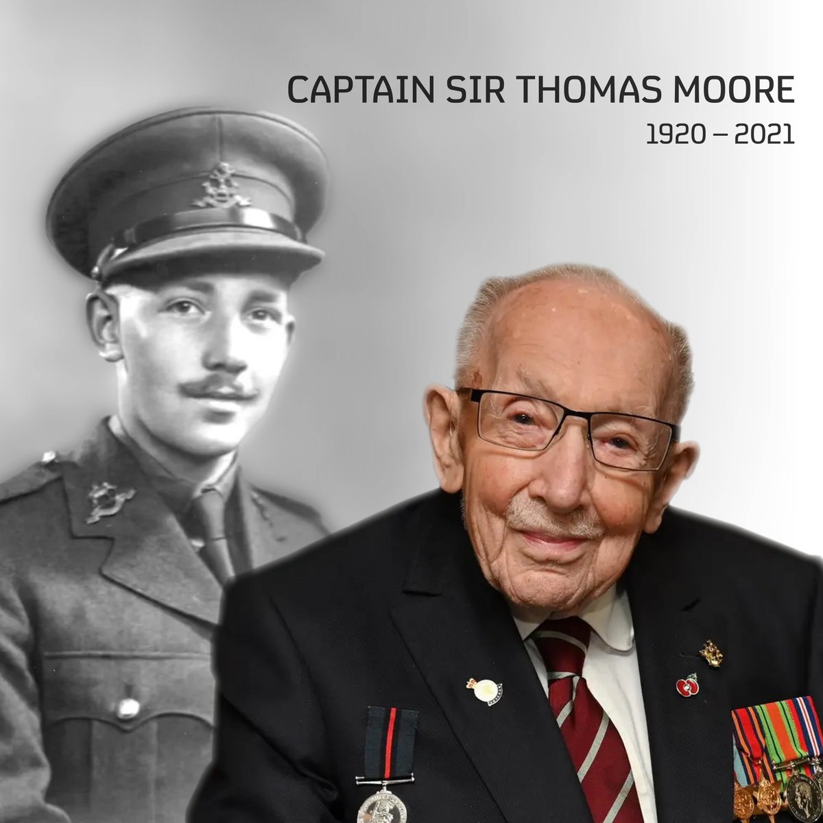 Today marks three years since the passing of Captain Sir Tom Moore. Let us take a moment to remember his service. Lest we forget. 🕊️❤️