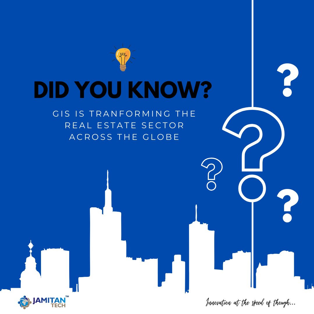 Jamitan_Tech's tweet photo. GIS can contribute to a more transparent, efficient, and inclusive property market, benefiting all stakeholders.
Click here to learn more: https://t.co/LGhXKZ4YgD
#GIS #RealEstate #gisforrealestate #locationintel #didyouknow #didyouknowfridays https://t.co/JZvktlohnC