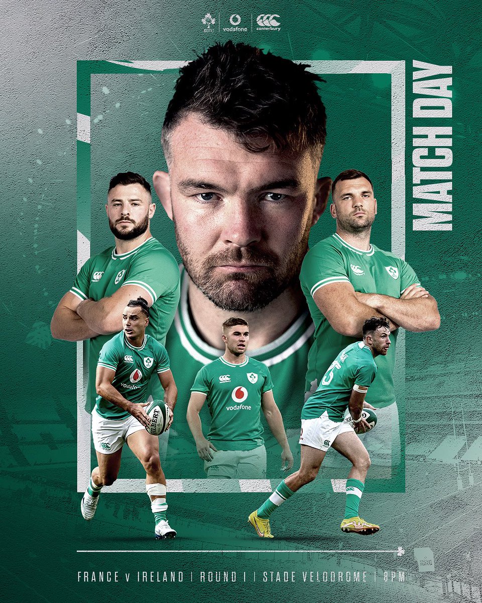 IrishRugby's tweet photo. A Friday night showdown in Marseille! ☘️

#TeamOfUs https://t.co/LjdwE8AGcm