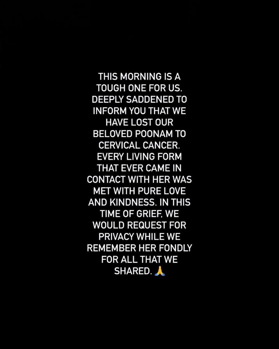 HydTimes's tweet photo. Actress @iPoonampandey has reportedly succumbed to cervical cancer at the age of 32
The news of her passing was officially confirmed by her team on her #Instagram handle
#PoonamPandey #RIPPoonam https://t.co/7uG8cjPmLd