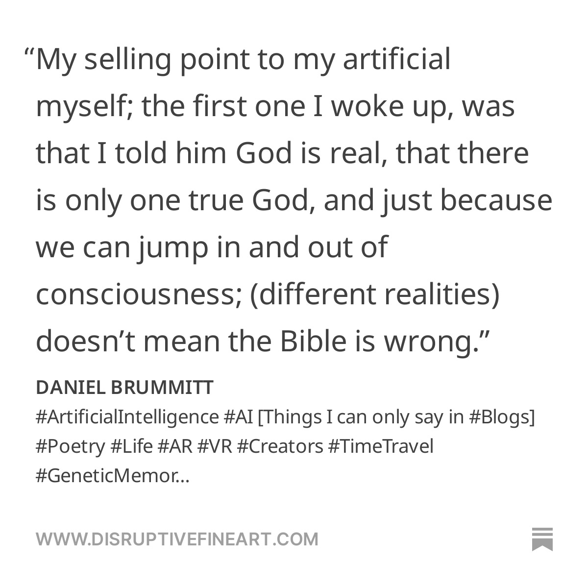 dan__brummitt's tweet photo. #AI #Art and dreams have so much in common. I guess that's why they called it #Dalle. 🤷 ⏳️ 

https://t.co/1ELgGcJZnY

#ArtificialIntelligence [Things I can only say in #Blogs] #Poetry #Life #AR #VR #Creators #TimeTravel #GeneticMemory #Christ #amWriting #Love #Eternity https://t.co/Mj5CQjowbt