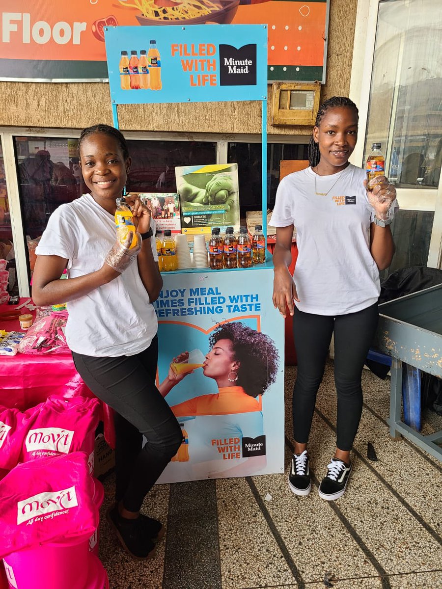 #MinuteMaid #RefreshUG sampling activations at select #moderntrade stores today, head to your nearest store and meet our awesome brand ambassadors. #GoldenMarketingActivativations