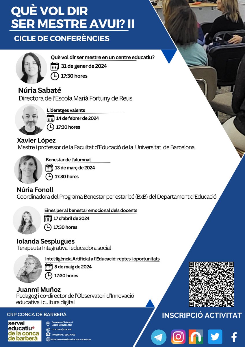 ja us podeu inscriure a la següent conferència: Lideratges valents per Xavier López serveiseducatius.xtec.cat/conca/general/…