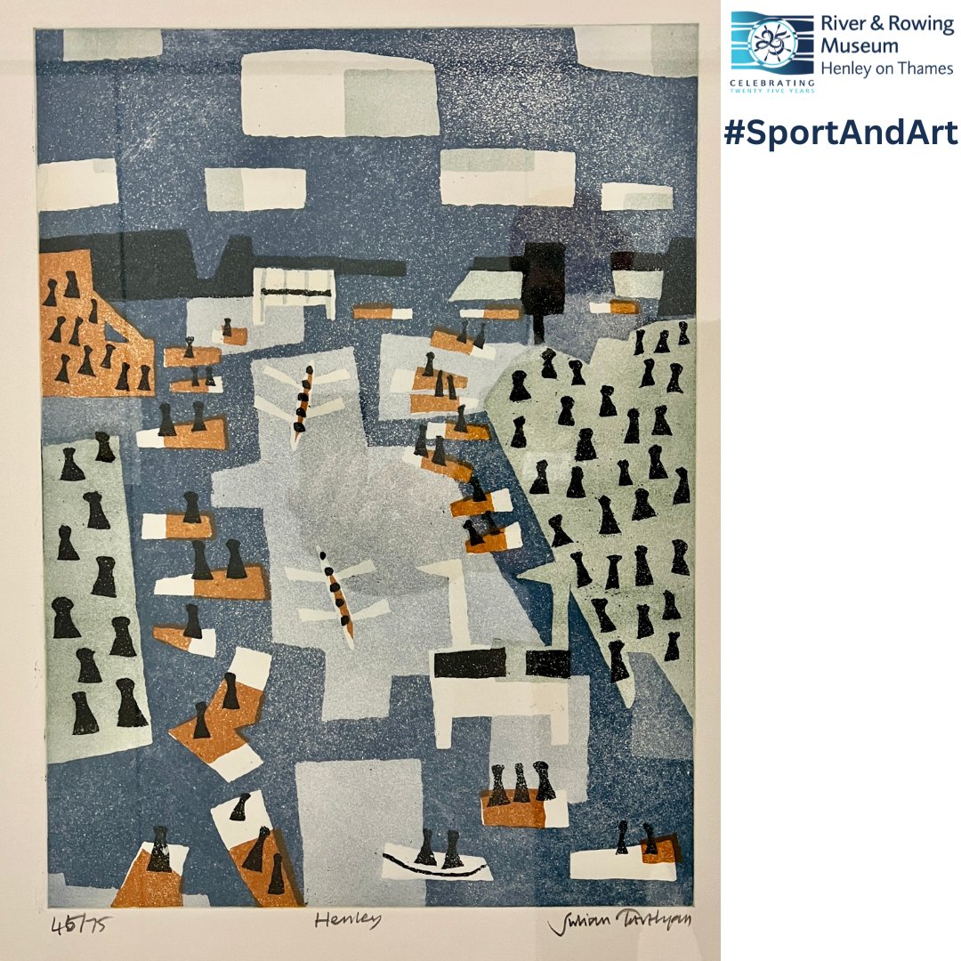 River & Rowing Museum (@river_rowing) on Twitter photo To celebrate <a href="/sportinghistory/">Sporting Heritage</a> 'The Art of Sporting Heritage' month, we're sharing artwork from our collection during February.
This is 'Henley', part of the Thames Suite by Julian Trevelyan. Etching and aquatint, 1969, no. 46 of 75 limited edition print.
#SportAndArt #Rowing To celebrate <a href="/sportinghistory/">Sporting Heritage</a> 'The Art of Sporting Heritage' month, we're sharing artwork from our collection during February.
This is 'Henley', part of the Thames Suite by Julian Trevelyan. Etching and aquatint, 1969, no. 46 of 75 limited edition print.
#SportAndArt #Rowing
