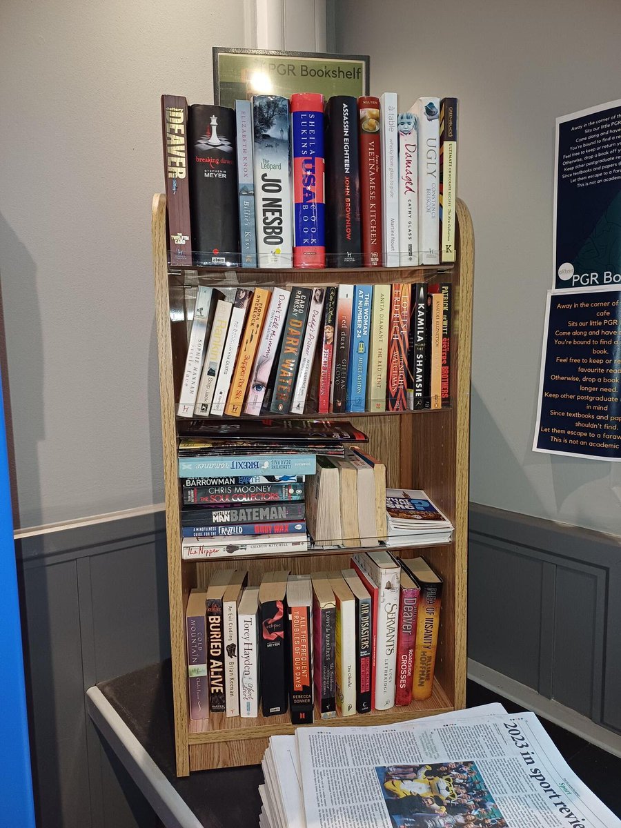 UofG PGRs (@uofgpgrs) on Twitter photo 📚 Our #PGRbookshelf in <a href="/TheGilchristPG/">The Gilchrist Postgraduate Club</a> is a lovely PGR community initiative.
➡️ You take the book you prefer and bring it back later OR you can simply swap it for a book you no longer want, though we especially welcome donations!
😅 And remember, no academic books are allowed! 📚 Our #PGRbookshelf in <a href="/TheGilchristPG/">The Gilchrist Postgraduate Club</a> is a lovely PGR community initiative.
➡️ You take the book you prefer and bring it back later OR you can simply swap it for a book you no longer want, though we especially welcome donations!
😅 And remember, no academic books are allowed!