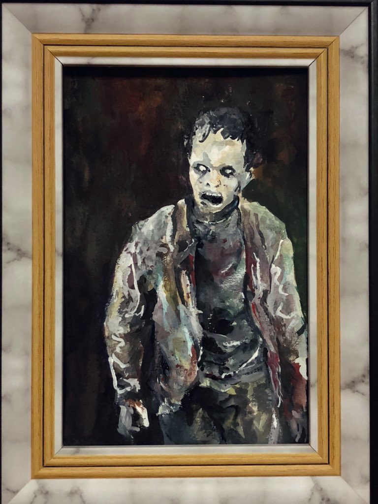 絵画　一点物　ゾンビ　micchan作 絵画一点物ゾンビmicchan作