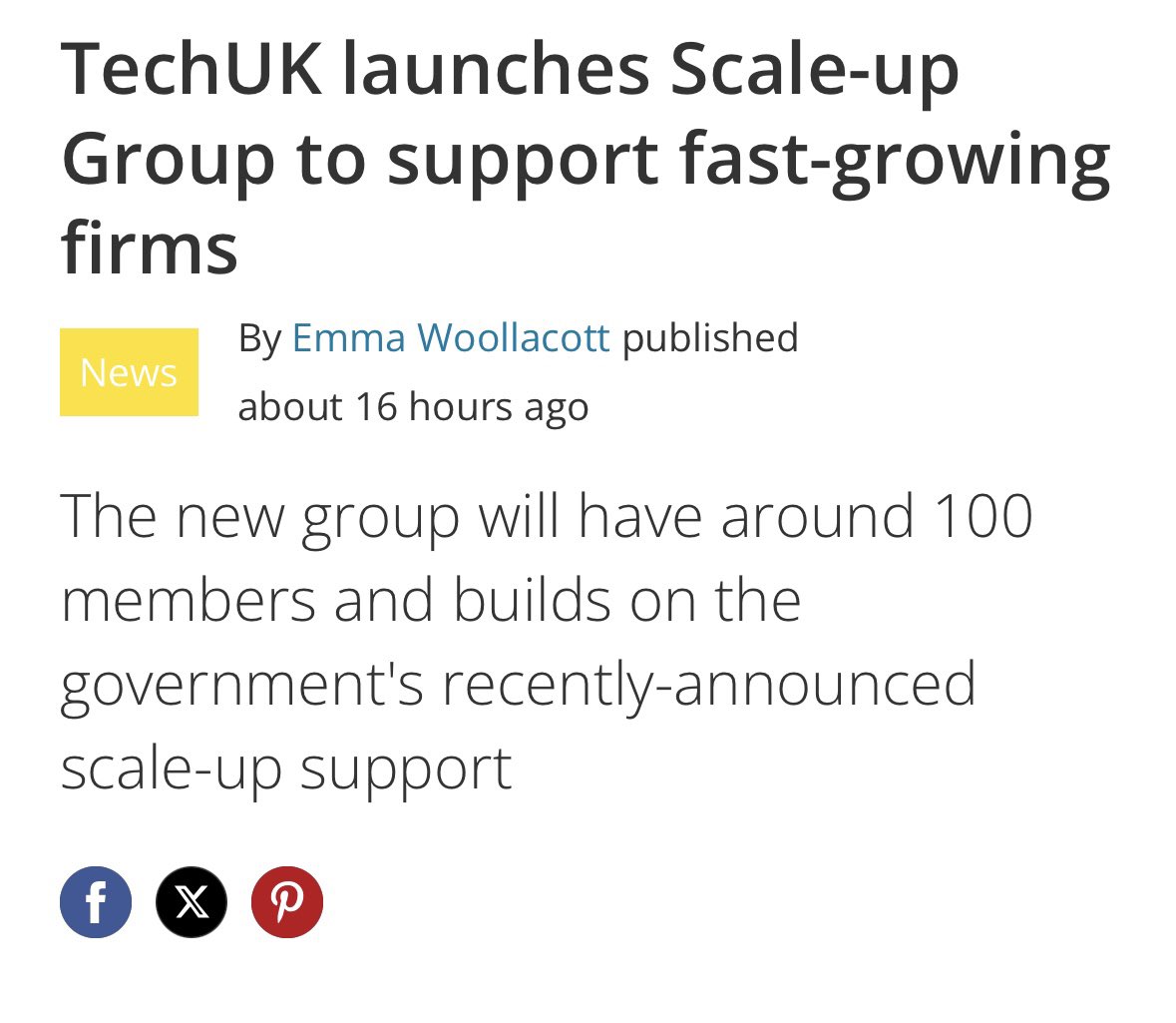 Thanks to <a href="/POLITICOEurope/">POLITICOEurope</a> and <a href="/ITPro/">ITPro</a> for covering the launch of <a href="/techUK/">techUK</a>’s new Scale-up group!

It’s been great to see the interest in the group so far! 

Find out more at this link 👉techuk.org/resource/techu…