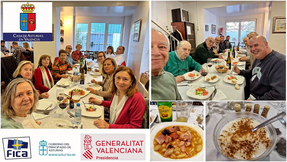 Fabada asturiana y buena compañía,  el domingo 21 de enero, en las jornadas gastronómicas de la CdA de Valencia, nos sentimos más cerca de Asturias 💖