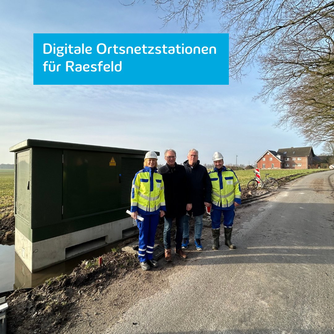WestnetzGmbH's tweet photo. 🔌Für ein zukunftsfähiges Stromnetz digitalisieren wir in #Raesfeld fünf #Ortsnetzstationen. Die Übertragung von Live-Daten ermöglicht eine gezielte Analyse und Steuerung von #Netzaktivitäten. 
➡️ https://t.co/CCYH9auFas https://t.co/nGFAzOgB3i