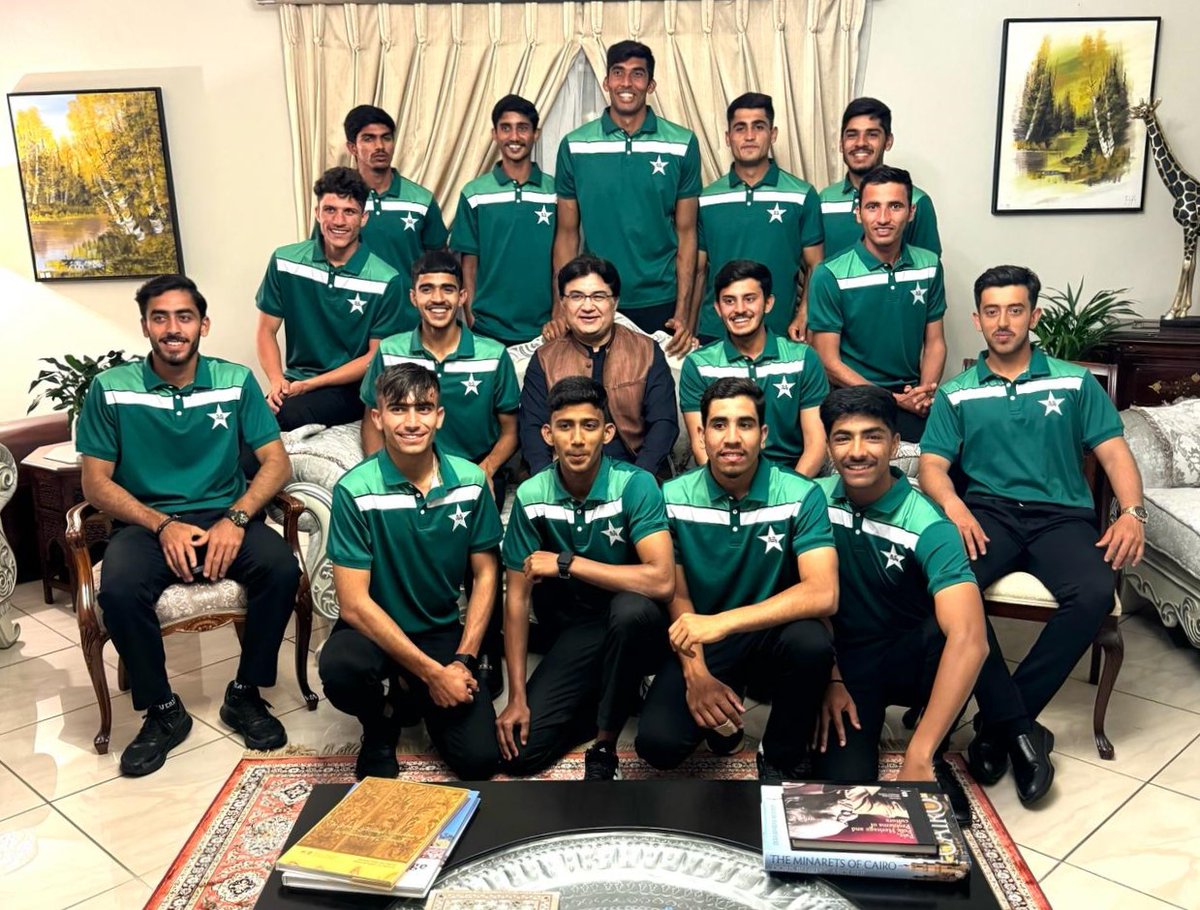 Warm hospitality as the Pakistan U19 team and support staff were hosted for dinner by High Commissioner Aftab Hasan Khan at Pakistan House, Pretoria.