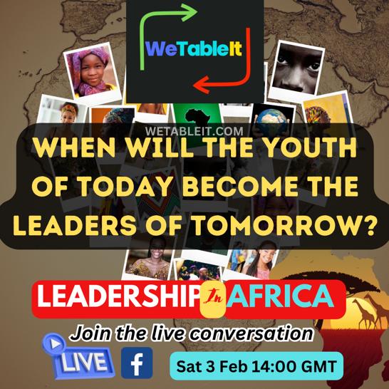 As a child, I was told that I would be a leader of tomorrow. Well.....have I made it? Log in to the talk and let's discuss. Here's the Zoom link for 3rd February 5.00 pm Kenya Time Join Zoom Meeting us06web.zoom.us/j/82372539804?… Meeting ID: 823 7253 9804 Passcode: WETABLEIT