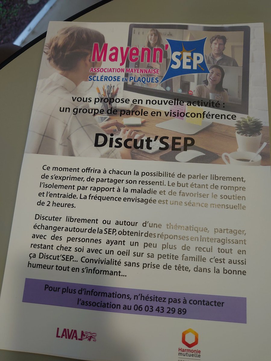 Mayenn'SEP (@dn19350375) on Twitter photo Deuxième permanence de l'année à la Maison des Usagers du <a href="/CHLaval53/">CH Laval</a> pour notre Président !! L'occasion pour lui de transmettre les affiches de nos nouvelles activités et de transmettre le Courrier de la <a href="/LFSEP/">Ligue Française contre la Sclérose En Plaques</a> en services neurologie et MPR... Thème: la recherche @FondationARSEP Deuxième permanence de l'année à la Maison des Usagers du <a href="/CHLaval53/">CH Laval</a> pour notre Président !! L'occasion pour lui de transmettre les affiches de nos nouvelles activités et de transmettre le Courrier de la <a href="/LFSEP/">Ligue Française contre la Sclérose En Plaques</a> en services neurologie et MPR... Thème: la recherche @FondationARSEP