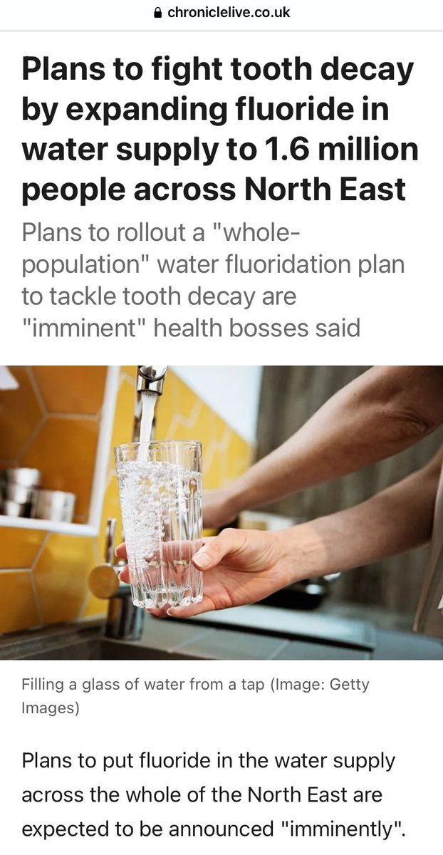 Community water fluoridation is a “whole population” approach to reducing tooth decay Public consultation to begin in the North East #dentistry @bascd_uk @ADPHUK @felly500 tinyurl.com/vve28cb9