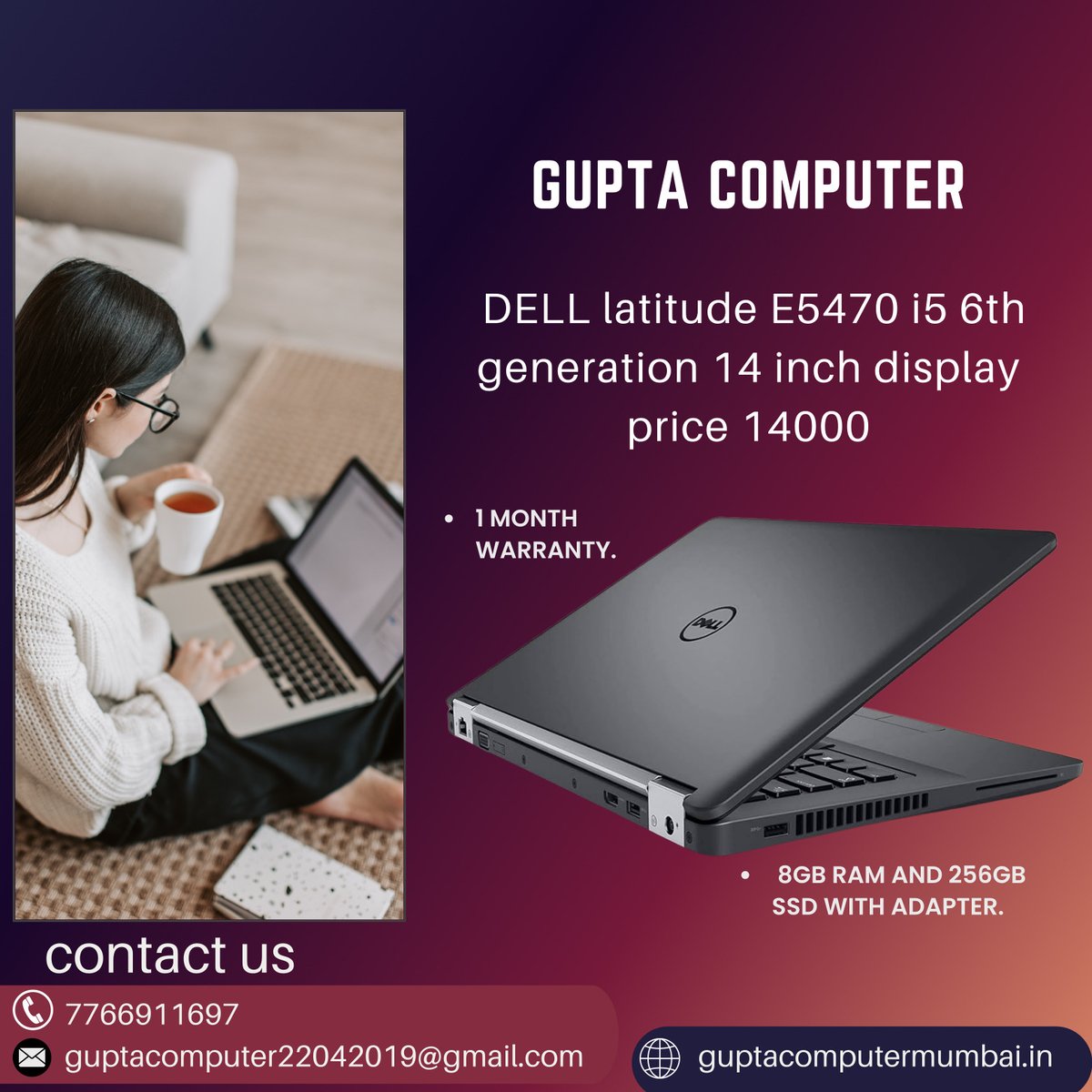 computer_g41908's tweet image. 📞7766911697

📧guptacomputer22042019@gmail.com

🌐 guptacomputermumbai.in

Gupta Computer Laptop

DELL latitude E5470
.
.
.
.
#DellLatitudeE5470
#BusinessLaptop
#ProductivityTool
#WorkplaceCompanion
#EfficientPerformance
#ProfessionalDevice
#ReliableTech
#LaptopPowerhouse