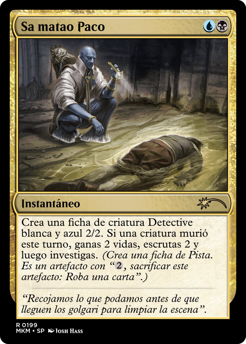 Hoy sale #MTGMKM y, como buen fan del UB, esta es de mis cartas favoritas de la colección.