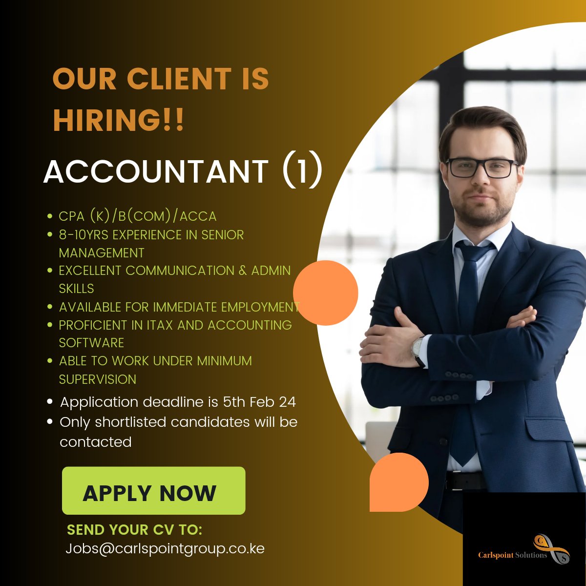 #accountant #accountantvacancy #accountantjobs #jobs #ikokazikenya #ikokazi #nairobijobs #Nairobi #carlspointsolutions #carlspointgroup