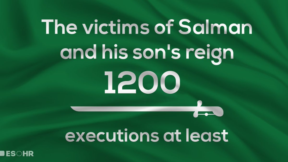 From january 2015 till january 2024, King Salman and his son MBS killed at least 1200 persons: ○ 3 mass executions ○ At least 13 minors ○ More than 146 bodies are detained ○ Secret executions #StopTheSlaughter