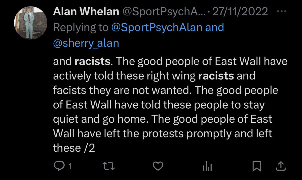 In episode one of reminding the Irish people of Sinn Fein calling them racist. 

We will have a wee look at Alan Whelan who is running for local office in the North inner city. This is just a small selection of his anti Irish bigotry. 

Alan has labelled the people of EastWall…