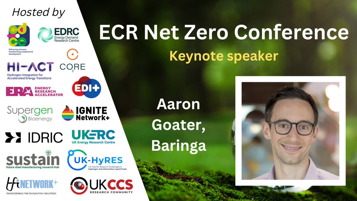 ✨We are pleased to announce @aarongoater from Baringa as our second keynote speaker for the Early Career Researcher Net Zero Conference 2024✨ ▶ Don’t miss the wonderful opportunity to hear him and many others & register here: eventbrite.co.uk/e/ecr-net-zero… 📅 27th & 28th February