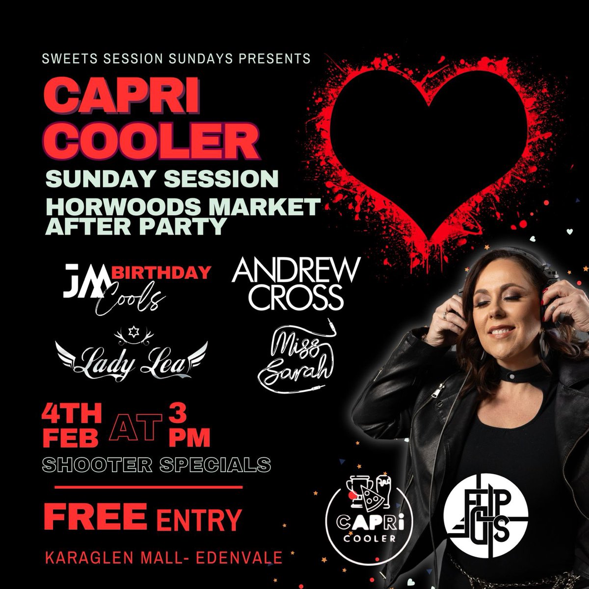 Catch #JMCOOLS at Capri Cooler on Sunday, 4th of February! ❤️