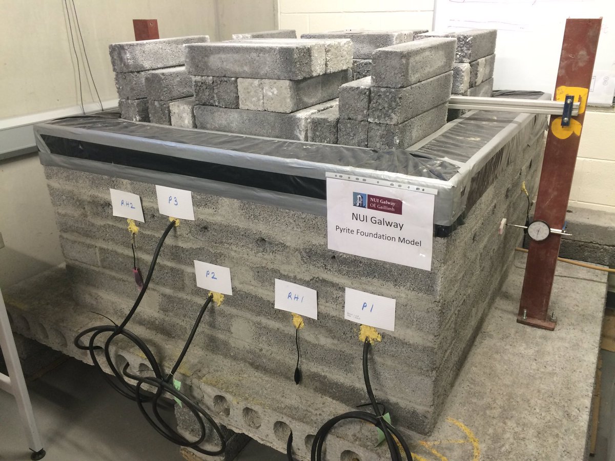 The <a href="/UoGalwayEng/">UoGSchoolofEngineering</a> Pyrite Foundation model is now 10 years old, and is still registering fill expansion! Thanks to <a href="/aocaie/">AOCA</a> for sponsoring this novel facility. Details of physical model development and early data available at @ICEPublishing icevirtuallibrary.com/doi/abs/10.168… <a href="/RyanInstitute/">Ryan Institute @ University of Galway</a>