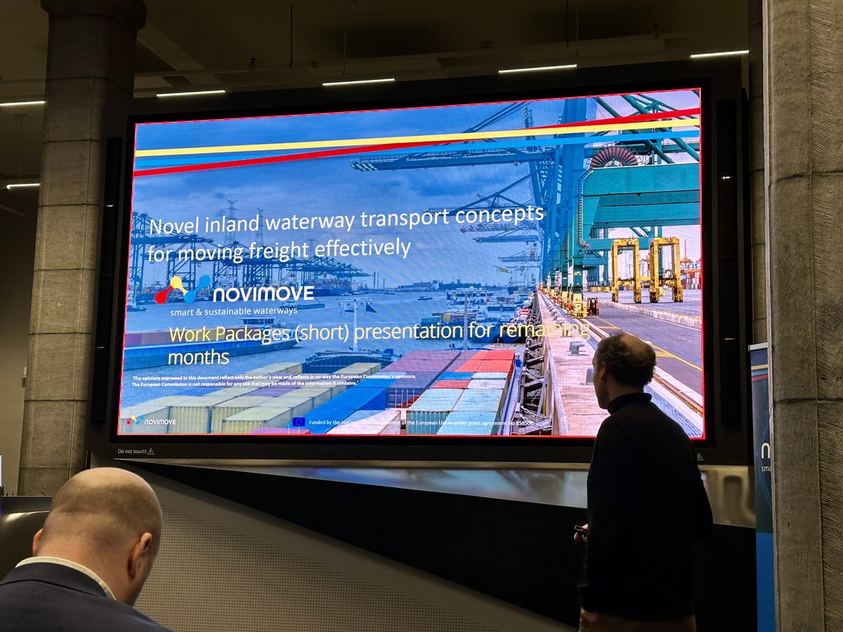 Een van de laatste “General Assembly” bijeenkomsten van NOVIMOVE - smart &amp; sustainable waterways  -procject, dit keer in het Havenhuis van de <a href="/PortofAntBruges/">Port of Antwerp-Bruges</a>. De eindsprint is ingezet. #binnenvaart