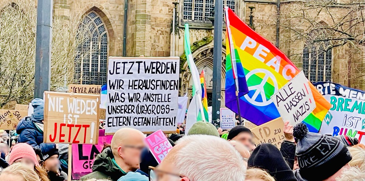 Sonntag Mittag soll erneut eine Großdemonstration in #Bremen gegen Rechtsextremismus starten. Nach Empörung der #FckAfD über bundesweite Proteste, sucht diese nach Angriffspunkten. So wird durch Kriminalisierung antifaschistischer Gruppen aktuell versucht die Proteste zu spalten.