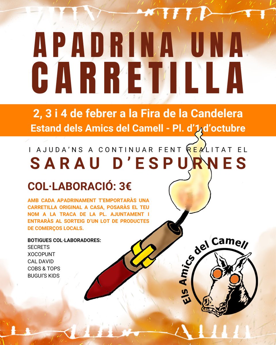 Vols guanyar un lot de productes dels comerços locals i col·laborar amb el Sarau d'Espurnes? Aquesta Candelera estàs de sort!