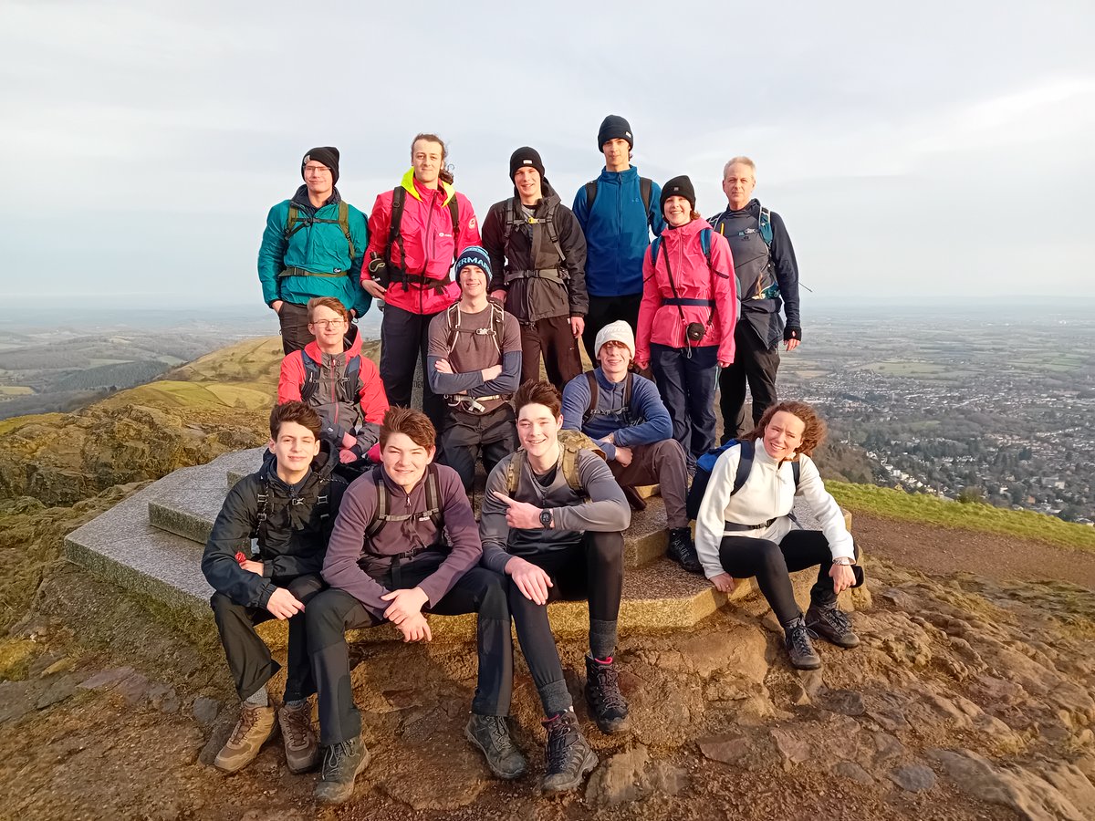 On Sunday a group of our Y12's joined in on a training day at the Malverns. Well done everyone (including the staff!)