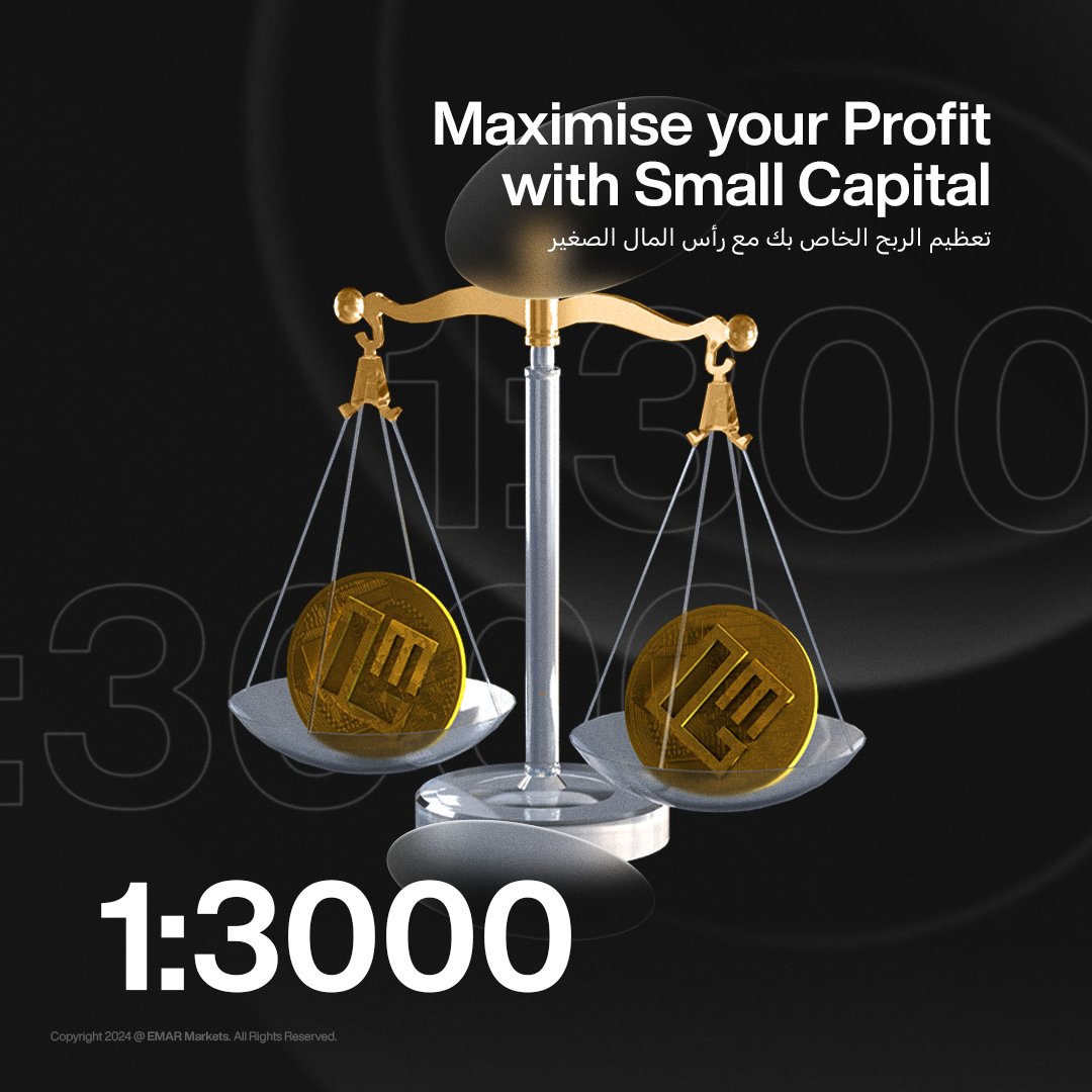 EmarMarkets's tweet photo. "Unlock big gains with a small investment!".  Maximize your profit potential even with limited capital. 💼📈  #EmarMarkets #SecureYourWealth https://t.co/1CXMd2Z7Mf