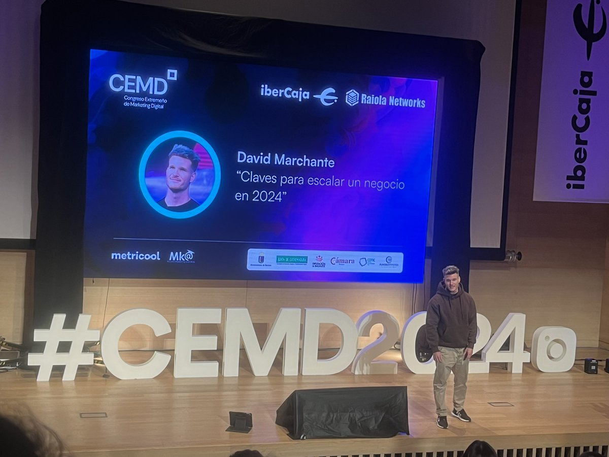 Llega el turno de David Marchante y su ponencia sobre “Claves para escslar un negocio en 2️⃣0️⃣2️⃣4️⃣” 

<a href="/CEMKTD/">Congreso Extremeño de Marketing Digital⚡️CEMD2024</a> #CEMD2024