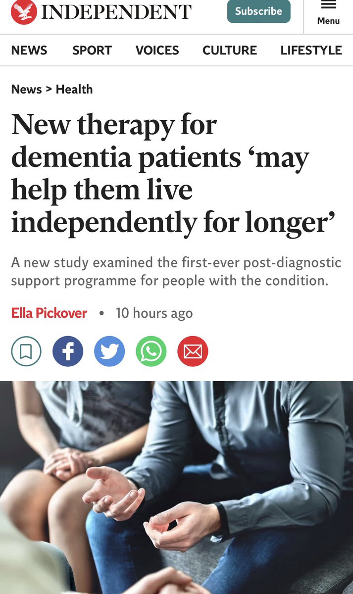 NIDUS_study's tweet image. 📢Delighted to share our results showing NIDUS-Family helps people with dementia and their family caters attain their personal goals 🎉
@ClaudiaACooper1 @alzheimerssoc
Watch this space as we build on this work…@JessicaBudgett
Please share:
authors.elsevier.com/sd/article/S26…