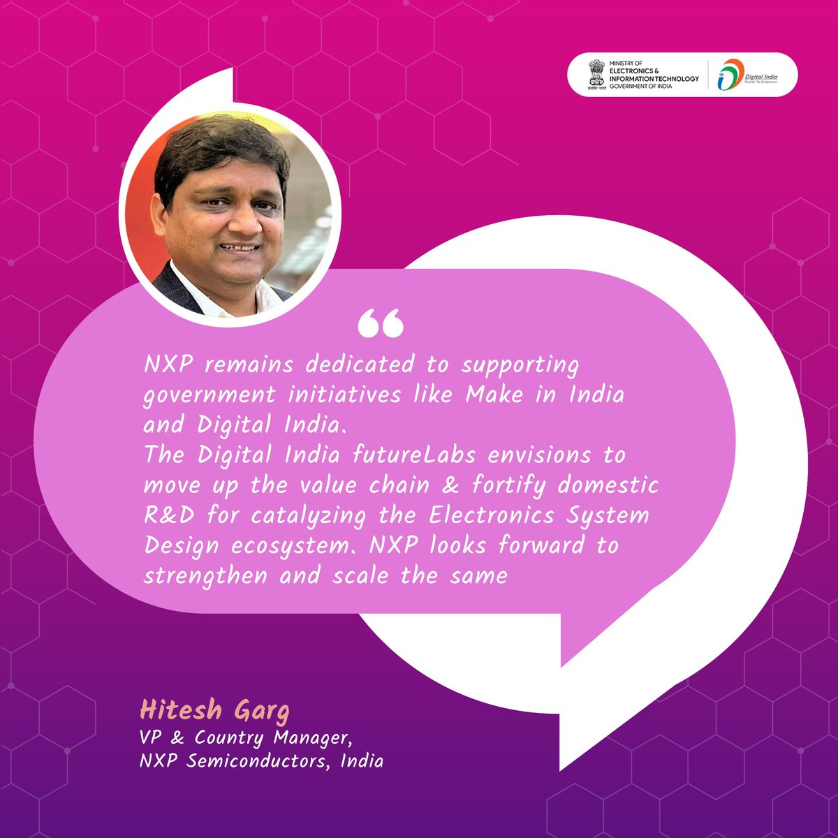 GoI_MeitY's tweet image. Design in India is as important as Make in India !

Join us for the launch of  - Digital India #futureLABS on 03rd February 2024 at Indraprastha Institute of Information Technology, Delhi

#NewIndia #IndiaTechade @AshwiniVaishnaw @Rajeev_GoI