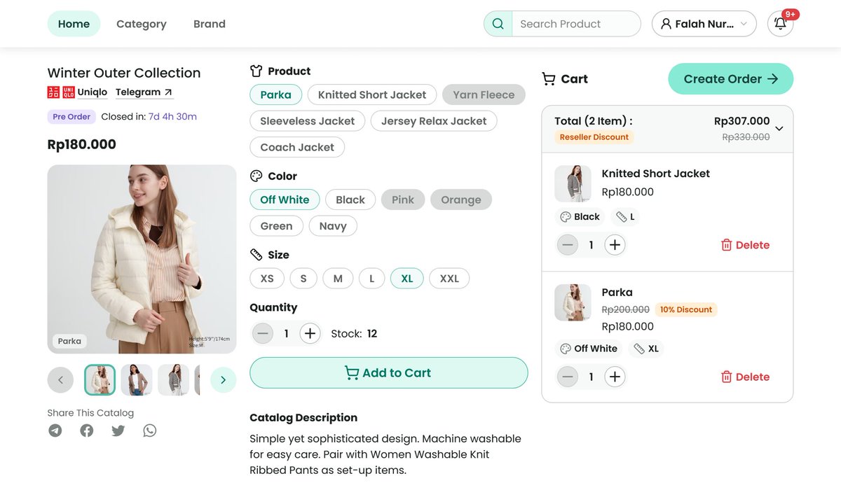 FalahFilano's tweet photo. Recently working on e-commerce website, currently in light mode. Recolor it with radix color theme so i can get dark mode version https://t.co/MZbCcvo7BT
