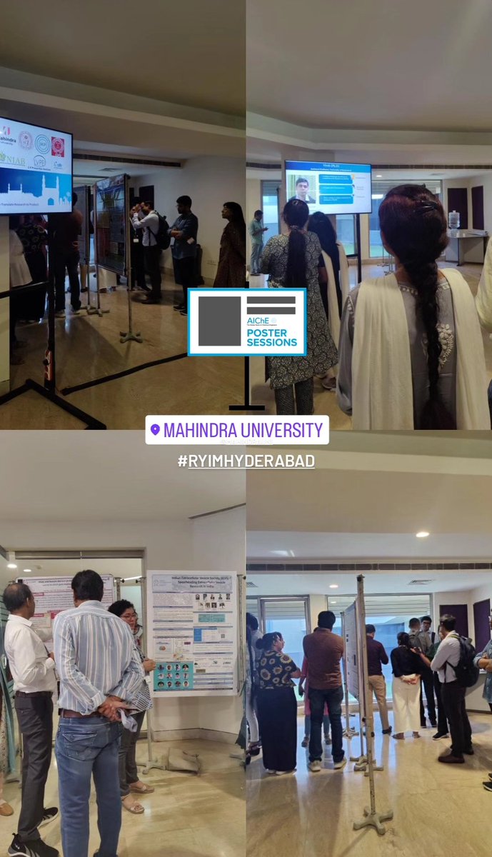 IndiaBioscience's tweet photo. Networking in action at Day 1 of #RYIMHyderabad today at @MahindraUni 👩‍🔬🥼

This is our 6th RYIM 2023-2024 🇮🇳

@sanjeevkchy @manjkira564 @visu_bio @runakuley @PijusBarman https://t.co/omRbJ8KQSj
