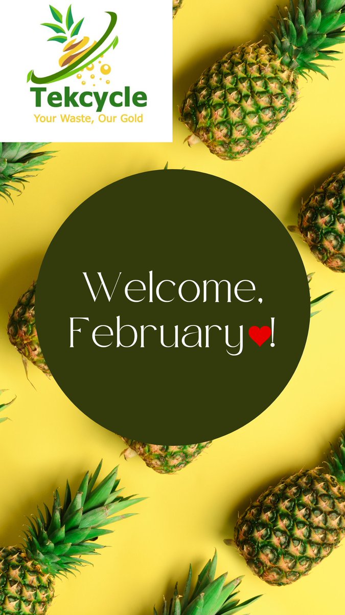 tekcycle64217's tweet photo. Happy New Month from TEKCYCLE GH💚🙌🏾!

Embrace opportunities and make this month of love one of growth and success❤️🥂.

Here's to a fantastic February💚🌍!
#SustainableLiving #ProtectOurPlanet #GoGreen #RecyclingRevolution #PineUp #EcoFriendlyCleaning #PineapplePower #Tekcycle https://t.co/iluVWaZ7hh