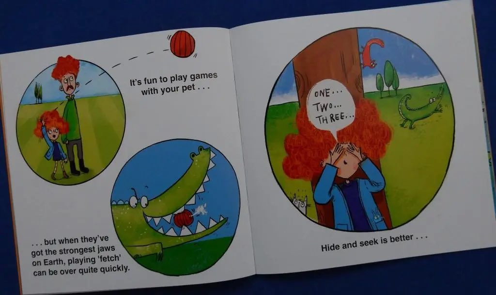 JillBennett18's tweet photo. #RedReadingHub’s choice for #picturebook of the day is the wildly imaginative #HowtoCuddleaCrocodile #samwilde illust. @sarahhorne9 @OxfordChildrens - see review on the blog  https://t.co/yvAiXezOb8 https://t.co/304jPUvAB7