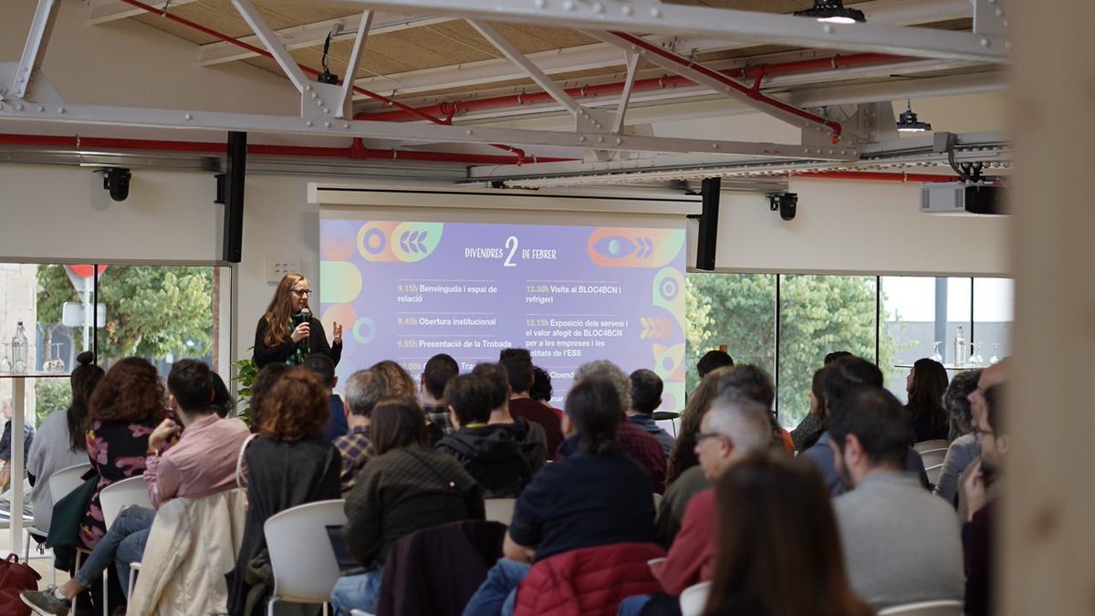 “#LaFebrerada se centra en la digitalització i forma part dels esforços de l’#ESSBCN2030 per crear una ruta comuna amb valors de l’#ESS, eviti la duplicació i millori la col·laboració”, directora de Serveis d’ESS i Alimentació Sostenible de <a href="/bcn_ajuntament/">Ajuntament de Barcelona</a>, Ester Vidal.